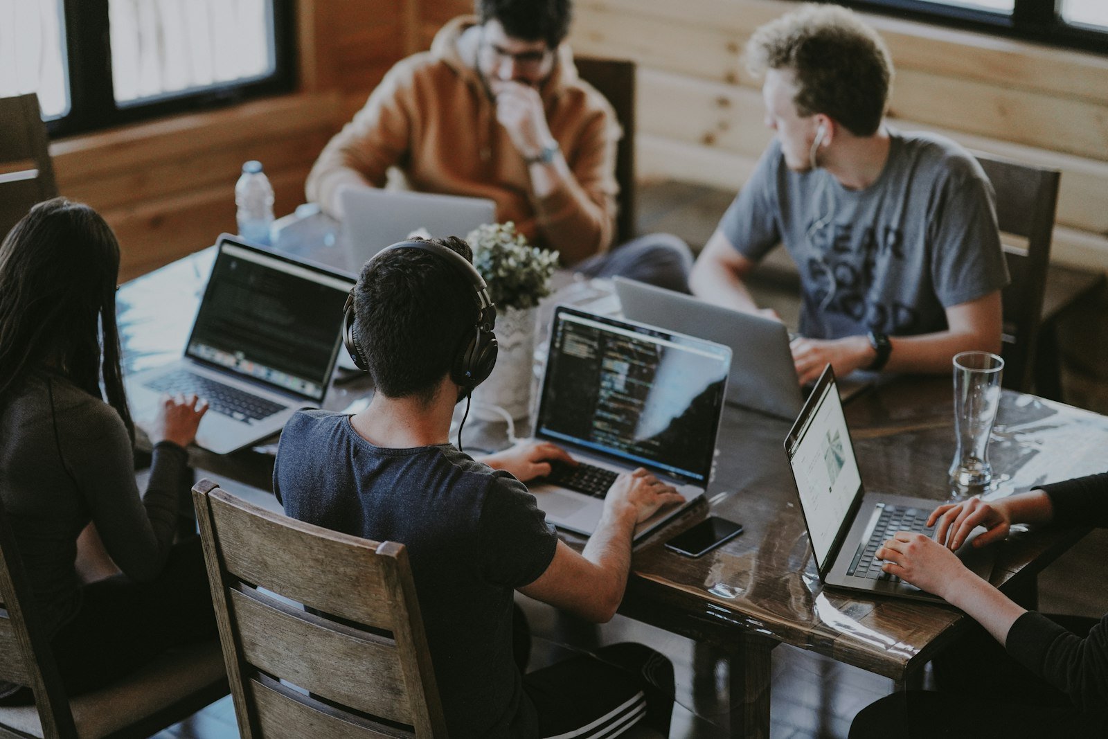 Creative office team workspace